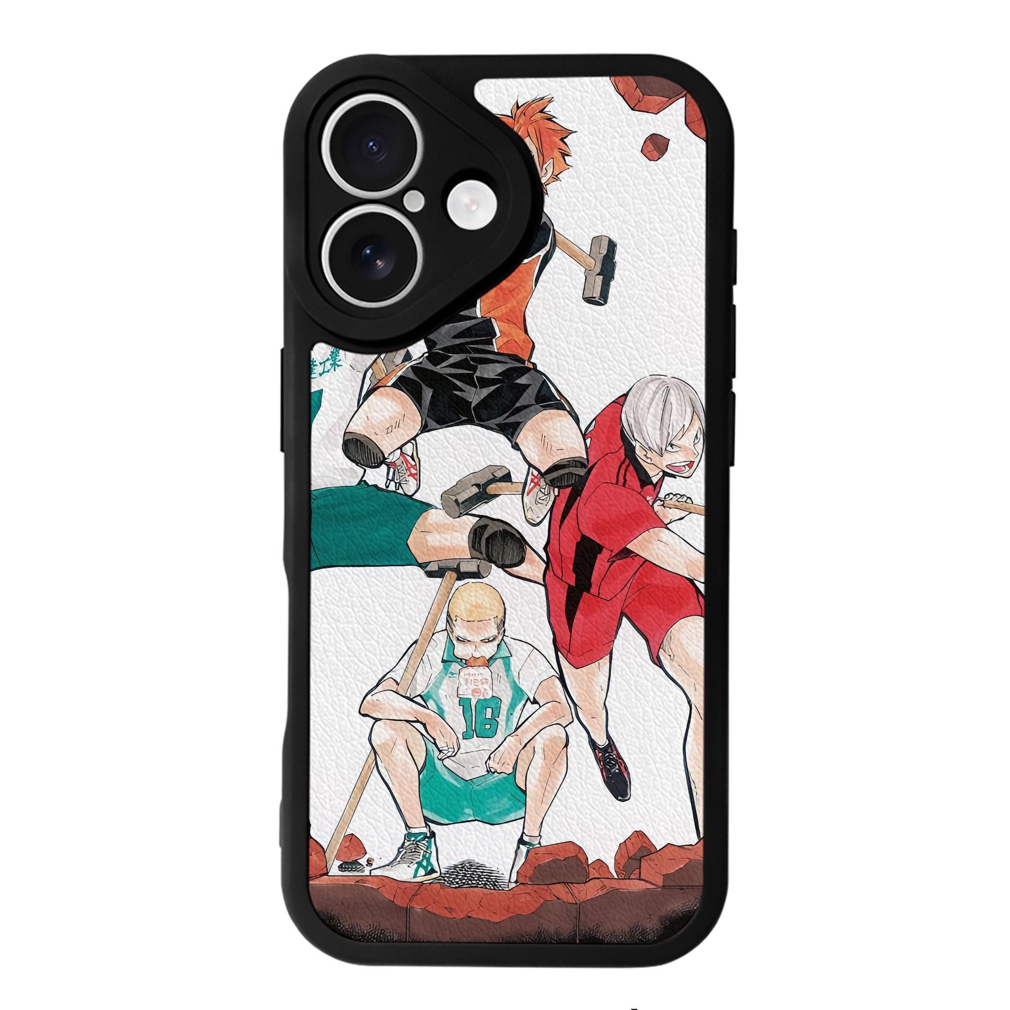 （画像用） ハイキュー!! Haikyu!! 【iPhone 16シリーズ対応】シリコンスマホケース（レザー調） 材質：シリコン